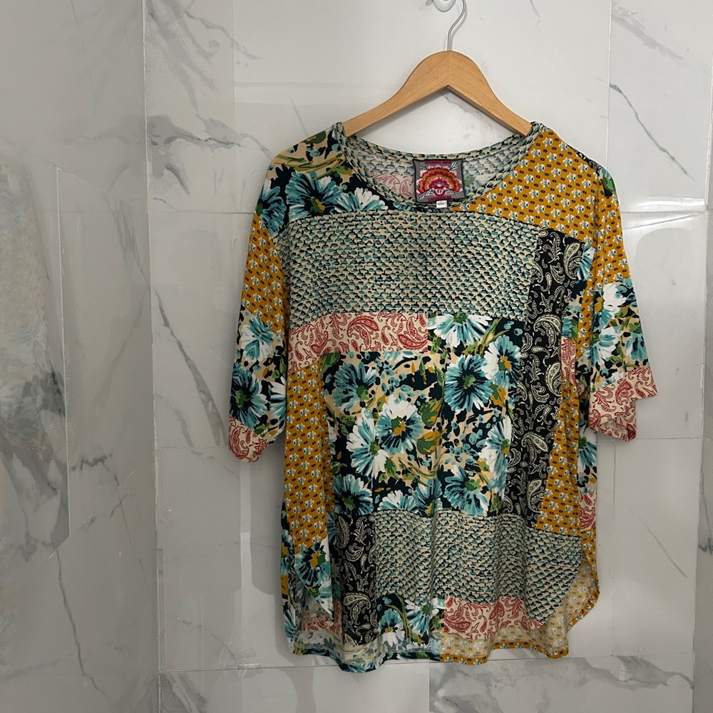 Multicolor patchwork paisley and floral print - Picture 2 of 10